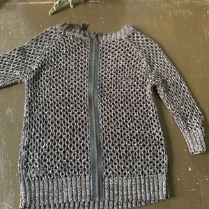 Willi smith zip back cotton‎ weave sweater. . Never worn. Dark geay